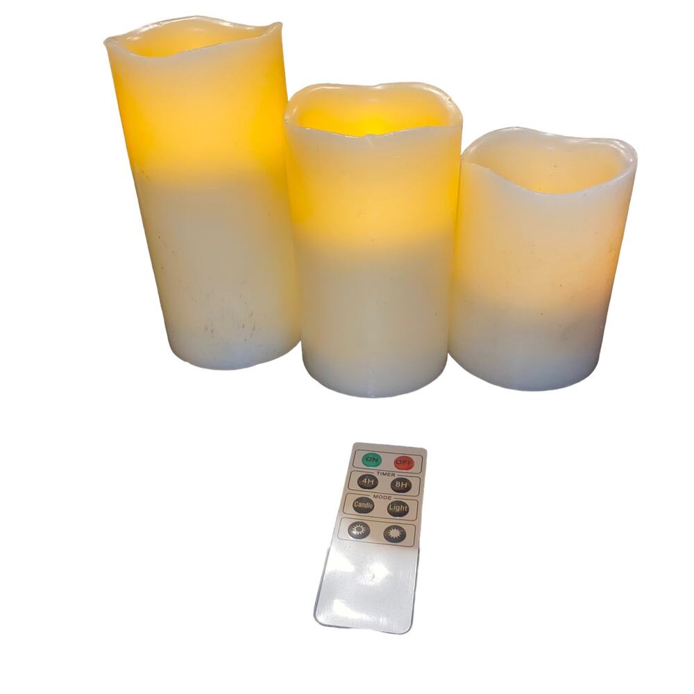 Flameless Electric Fake Faux Candle Set with Remote Batteries not included 3